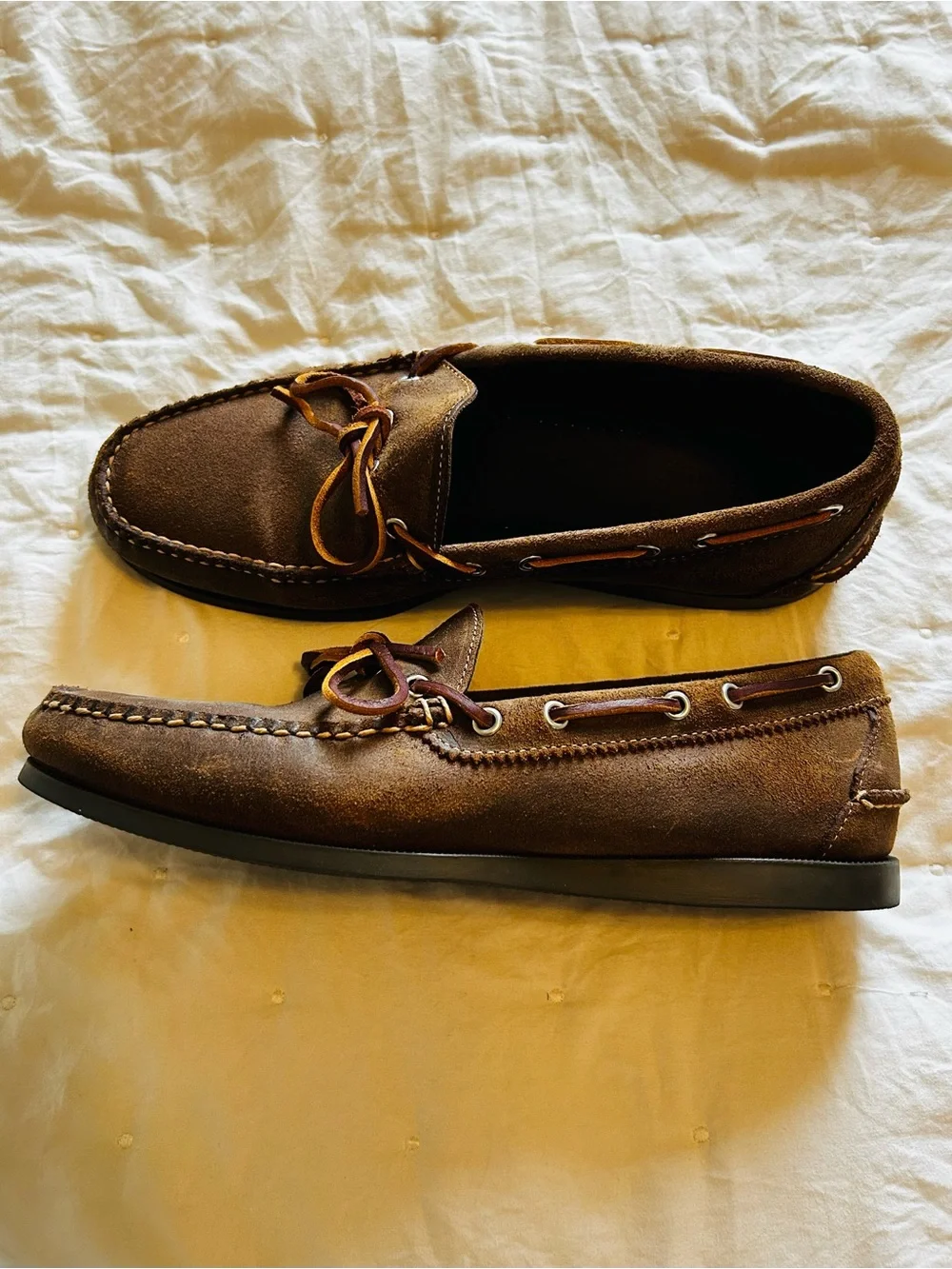 Brooks Brothers Brown Suede Boat Shoes